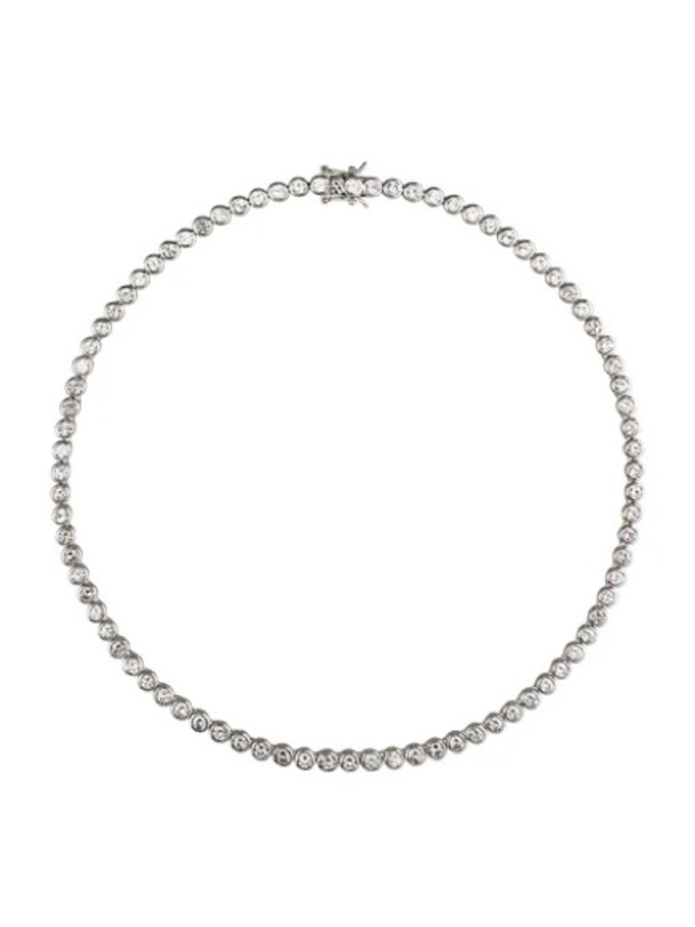 Dorsey White Sapphire Silver Rivière Necklace EUC - Picture 4 of 6